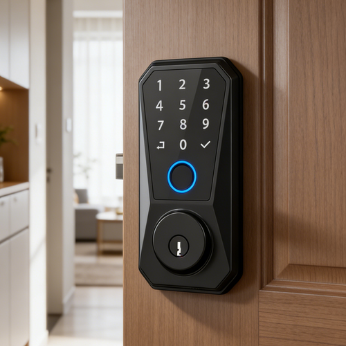 Smart Deadbolt Lock with Fingerprint & Keypad  Tuya App Control  Keyless Entry for Home Security